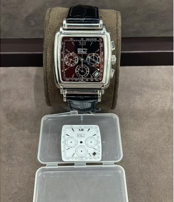 ZENITH El Primero Ref. 90/01 0420 400 36x36mm Año 2000 Caja y Documentacion