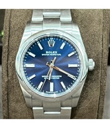 Rolex Oyster Perpetual 34 mm Ref: 124200 Acero Esfera azul
