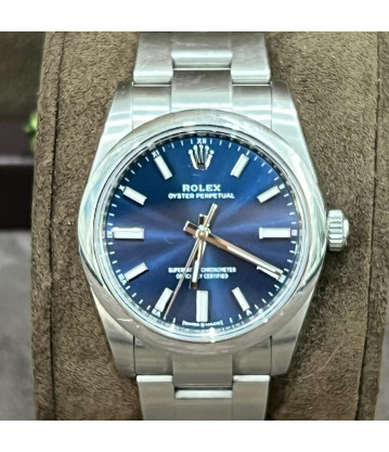 Rolex Oyster Perpetual 34 mm Ref: 124200 Acero Esfera azul de 12/2020