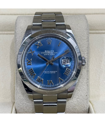 Rolex Datejust 41mm Ref.126300 Dial Azul Roman 2021 full set