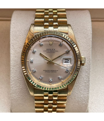 Rolex Date Just 36 mm ref. 1601 Oro 18 kt Vintage Full Set Esfera con Diamantes