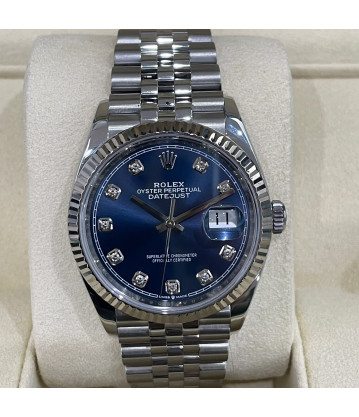 DateJust 36mm ref.126234 Esfera Azul diamantes Brazalete Jubile 2019 full set