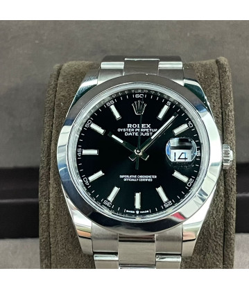 Rolex Date Just 41mm Ref.126300 Dial Negro Brazalete Oyster 2024 full set