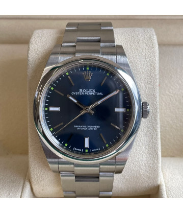 Rolex Oyster perpetual 39mm Ref.114300 Esfera Azul Año 2018 full set