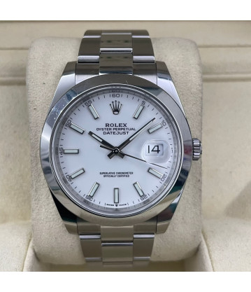 Date Just 41mm ref.126300 Dial Blanco Brazalete Oyster 2019 full set