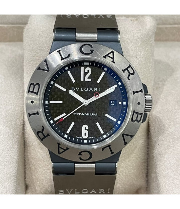 Bvlgari Diagono TI 44 TA Esfera de carbono 44 mm Caja y Documentacion