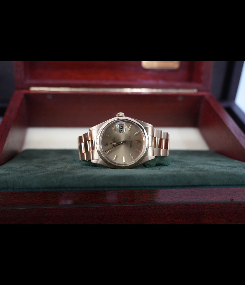 Rolex Date Oro Vintage 34mm Ref 1500 Plexy, vintage.