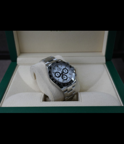 Rolex Daytona Acero Bisel Ceramico Dial Blanca Ref. 116500LN Año 2021 full set