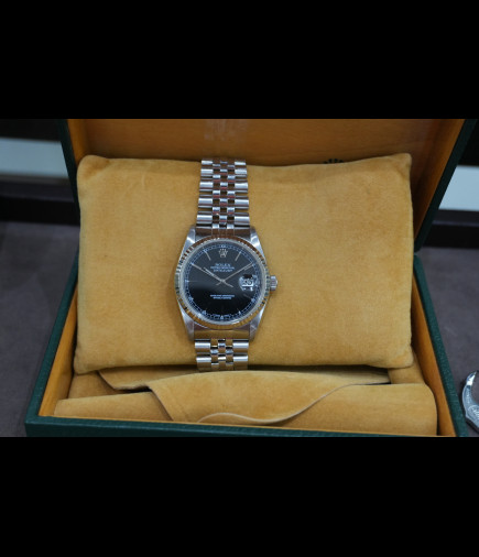 Rolex Datejust Ref: 16234 Dial Negra Serial  X  año 1991 aproximadamente.