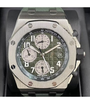 Audemars Piquet Royal OAK Offshore Crono Ref. 26238TI Dial Verde Full set.